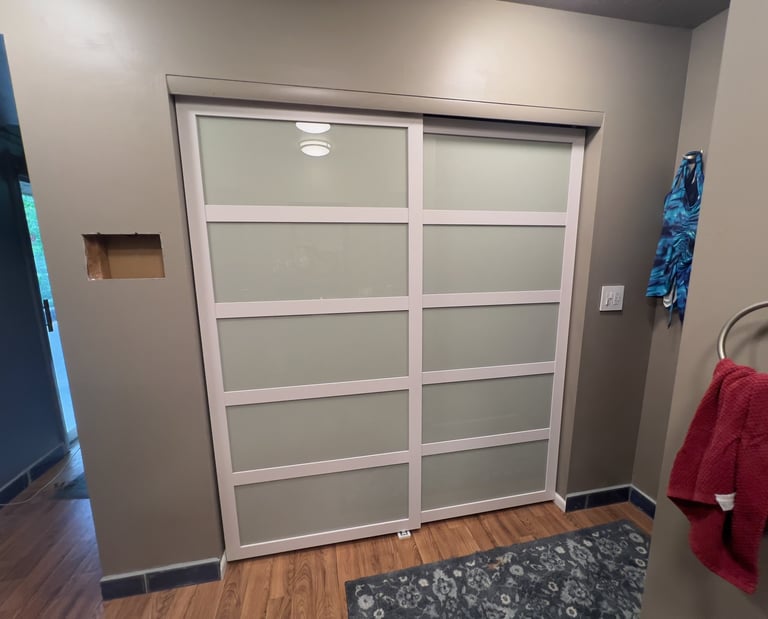 Sliding door installation by Handywork Hero