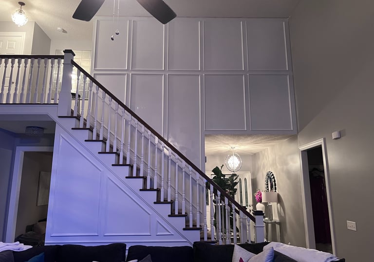 Stair and wall trim by Handywork Hero